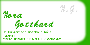 nora gotthard business card