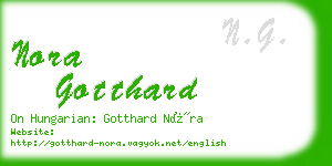 nora gotthard business card